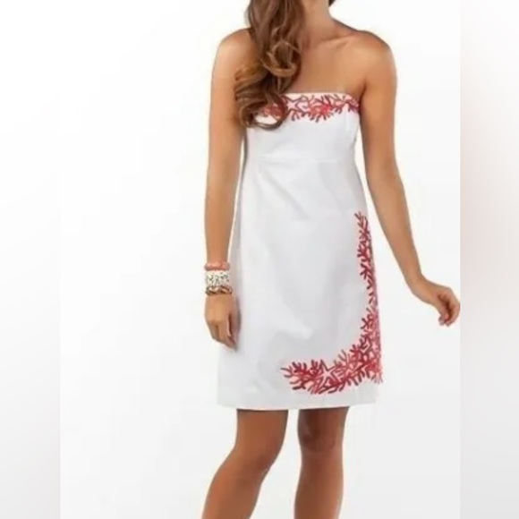 Lilly Pulitzer Bowen Resort White Lorac Embroidered Panel Dress, Size 10 - Picture 3 of 12